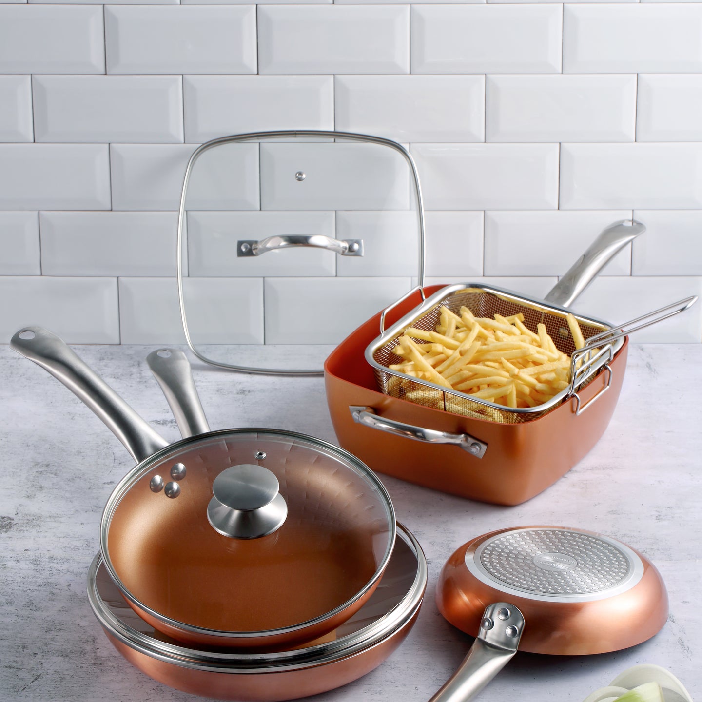 Sartén freidora con tapa San ignacio 24x24cm (2)